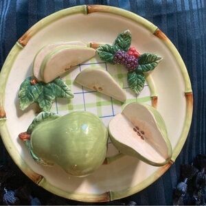 Green Ceramic Fruit Plate